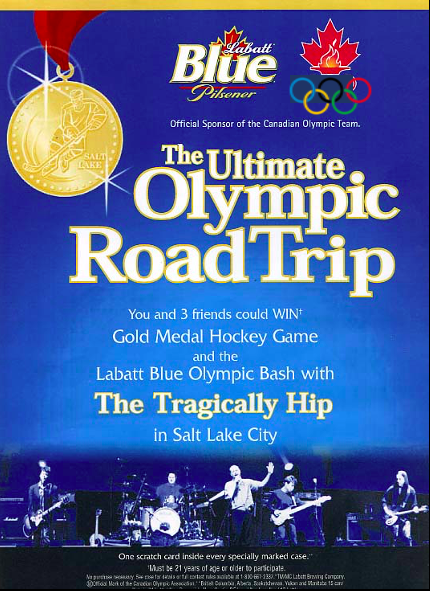 A poster advertising the olympic road trip.