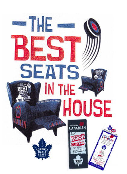 A poster of the best seats in the house.