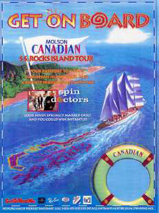 A poster of the canadian island tour